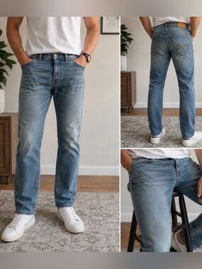 Tom Tailor Marvin Straight Jeans Men’s 32x32 Light Wash Stretch Denim
